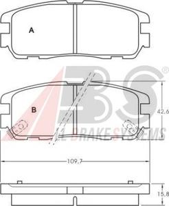 Комплект тормозных колодок, дисковый тормоз A.B.S. 36794