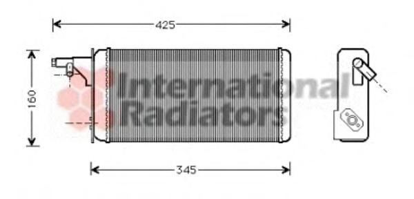 Теплообменник, отопление салона VAN WEZEL