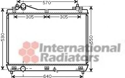 Радиатор, охлаждение двигателя VAN WEZEL 52002104