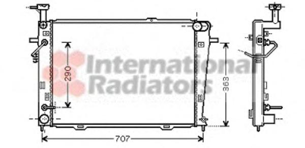 Радиатор, охлаждение двигателя VAN WEZEL