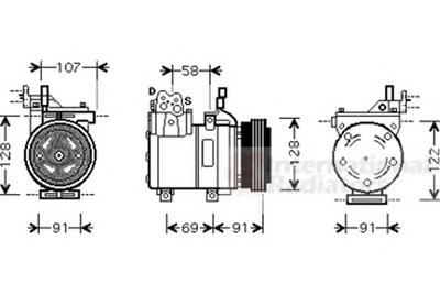 Компрессор, кондиционер VAN WEZEL 8200K161