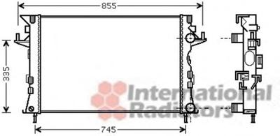 Радиатор, охлаждение двигателя VAN WEZEL 43002438