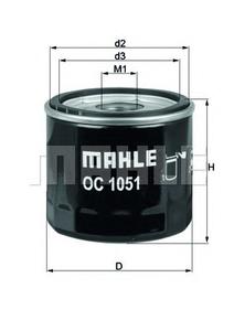 Масляный фильтр MAHLE ORIGINAL OC1051