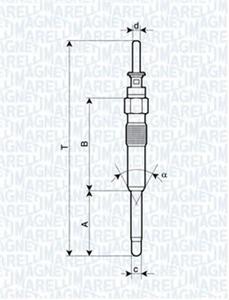 Свеча накаливания MAGNETI MARELLI 062900023304
