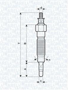 Свеча накаливания MAGNETI MARELLI 062900064304