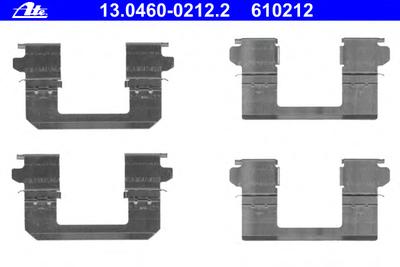 Комплектующие, колодки дискового тормоза ATE 13.0460-0212.2