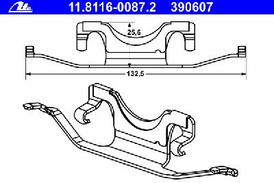 Пружина, тормозной суппорт ATE 11.8116-0087.2