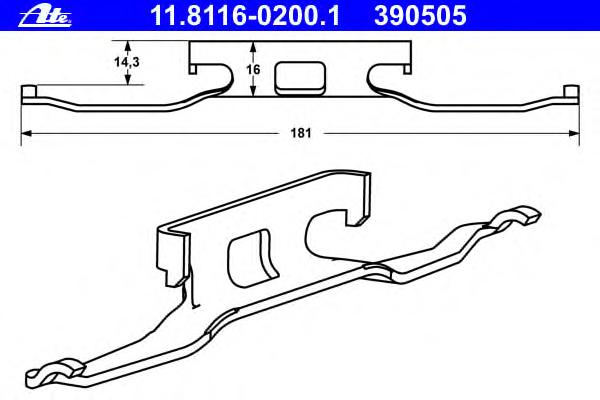 Пружина, тормозной суппорт ATE