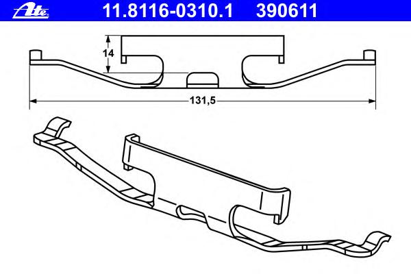Пружина, тормозной суппорт ATE