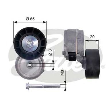 Натяжной ролик, поликлиновой  ремень GATES