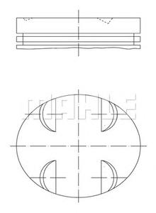 Поршень MAHLE ORIGINAL 005 24 01