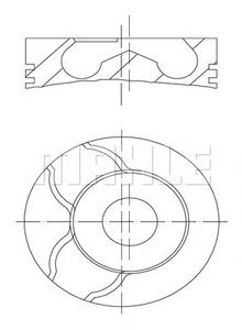 Поршень MAHLE ORIGINAL 0222100