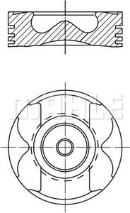 Поршень MAHLE ORIGINAL 0222600