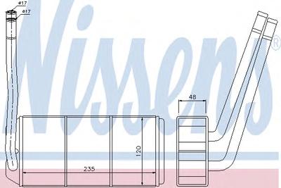 Теплообменник, отопление салона NISSENS 73001