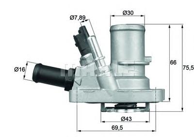 Термостат, охлаждающая жидкость MAHLE ORIGINAL TI 144 88