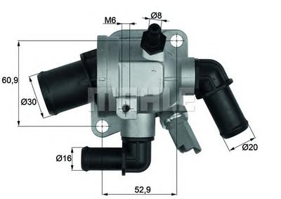 Термостат, охлаждающая жидкость MAHLE ORIGINAL TI 173 88