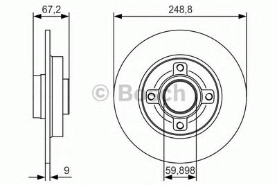 Тормозной диск BOSCH 0986479S42