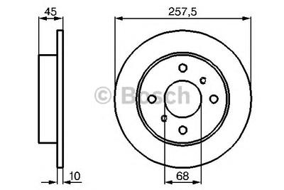 Тормозной диск BOSCH 0986478564