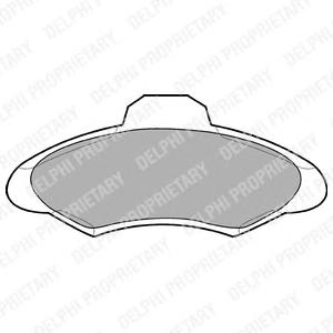 Комплект тормозных колодок, дисковый тормоз DELPHI LP673