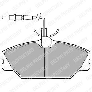 Комплект тормозных колодок, дисковый тормоз DELPHI LP788