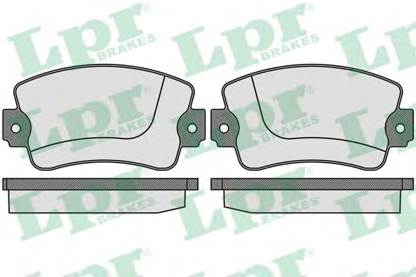 Комплект тормозных колодок, дисковый тормоз LPR