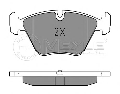 Комплект тормозных колодок, дисковый тормоз MEYLE