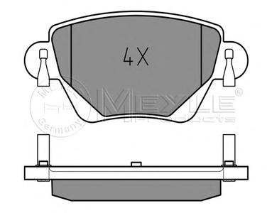Комплект тормозных колодок, дисковый тормоз MEYLE 025 235 5717
