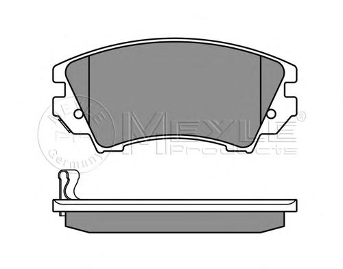 Комплект тормозных колодок, дисковый тормоз MEYLE