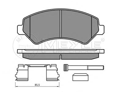 Комплект тормозных колодок, дисковый тормоз MEYLE 025 244 6619/W2