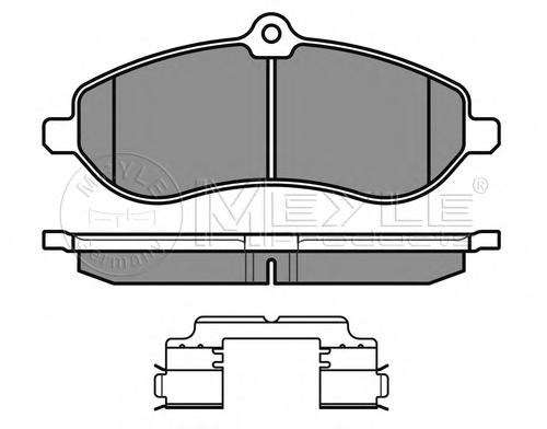 Комплект тормозных колодок, дисковый тормоз MEYLE