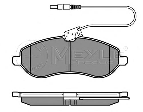 Комплект тормозных колодок, дисковый тормоз MEYLE
