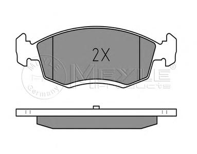 Комплект тормозных колодок, дисковый тормоз MEYLE
