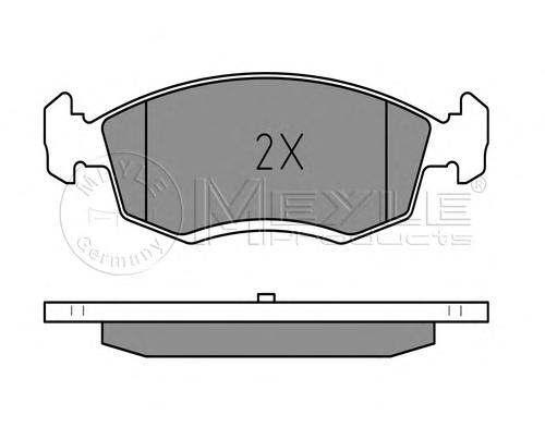 Комплект тормозных колодок, дисковый тормоз MEYLE