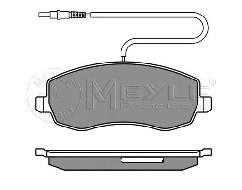 Комплект тормозных колодок, дисковый тормоз MEYLE