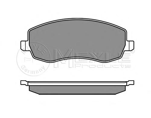 Комплект тормозных колодок, дисковый тормоз MEYLE