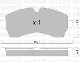 Комплект тормозных колодок, дисковый тормоз METELLI