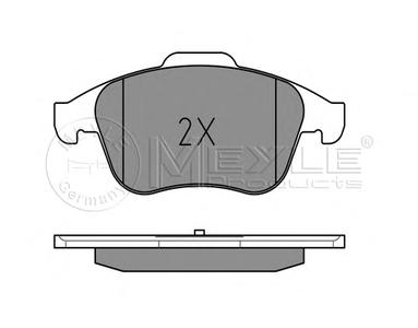 Комплект тормозных колодок, дисковый тормоз MEYLE