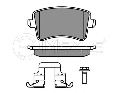 Комплект тормозных колодок, дисковый тормоз MEYLE
