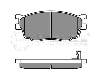 Комплект тормозных колодок, дисковый тормоз MEYLE