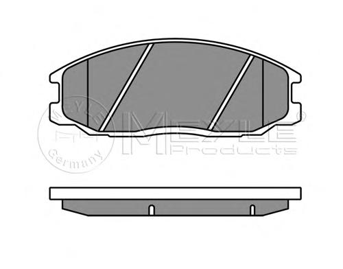 Комплект тормозных колодок, дисковый тормоз MEYLE