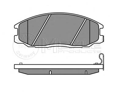 Комплект тормозных колодок, дисковый тормоз MEYLE