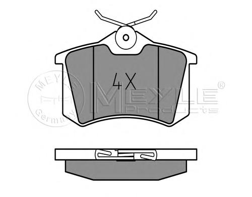 Комплект тормозных колодок, дисковый тормоз MEYLE