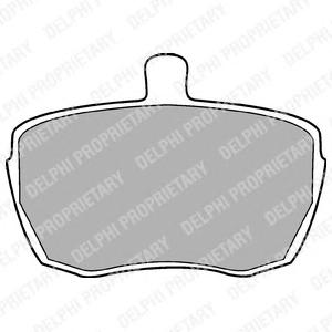 Комплект тормозных колодок, дисковый тормоз DELPHI