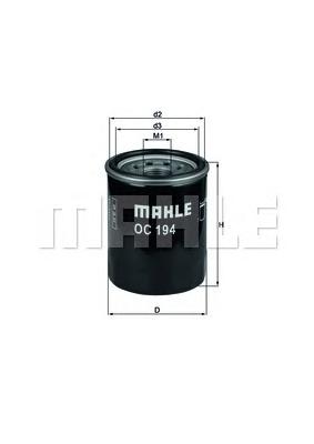 Масляный фильтр MAHLE ORIGINAL