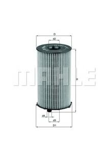 Масляный фильтр MAHLE ORIGINAL OX205/2D