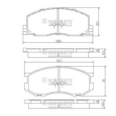 Комплект тормозных колодок, дисковый тормоз NIPPARTS