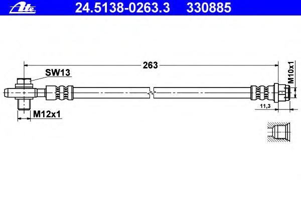 Тормозной шланг ATE