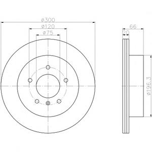 Тормозной диск HELLA PAGID 8DD355118271