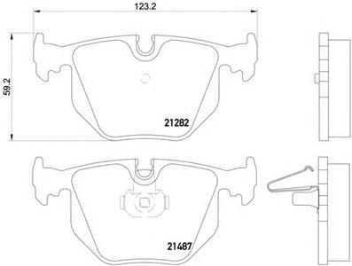 Комплект тормозных колодок, дисковый тормоз HELLA PAGID 8DB355008091