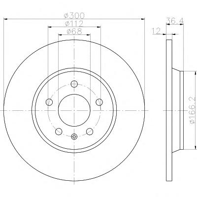Тормозной диск HELLA PAGID